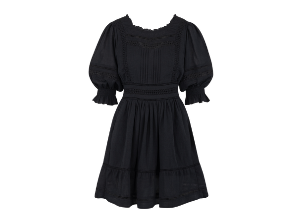 Kinsley Dress Black M Crinkle cotton lace dress 