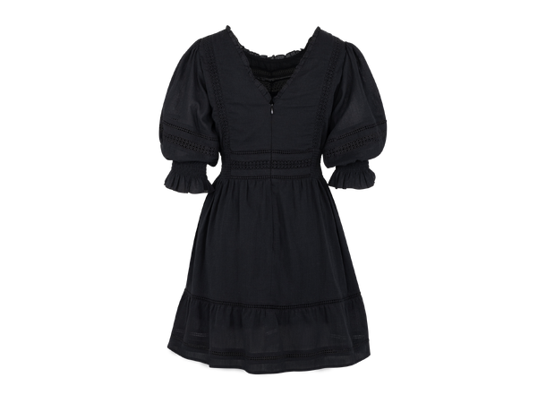 Kinsley Dress Black M Crinkle cotton lace dress 