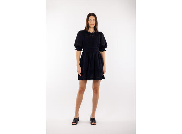 Kinsley Dress Black M Crinkle cotton lace dress 