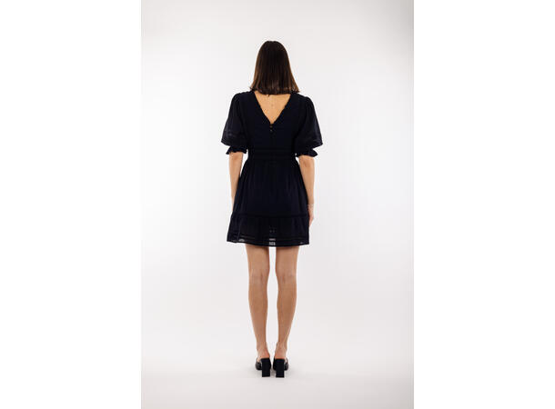 Kinsley Dress Black M Crinkle cotton lace dress 