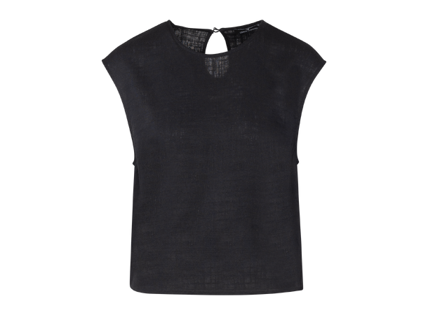 Lina Top Black M Linen/Viscose top 