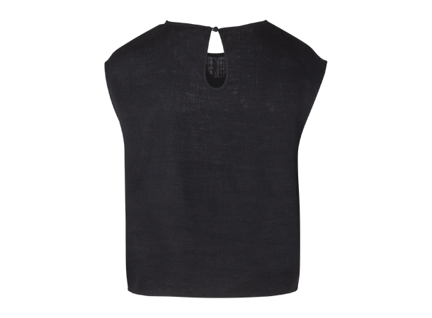 Lina Top Black M Linen/Viscose top 