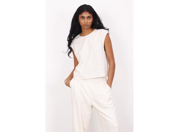 Lina Top Light Sand M Linen/Viscose top 