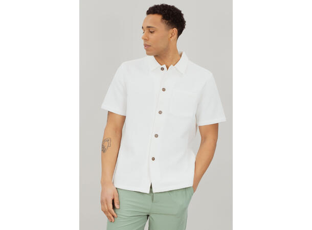 Lucas SS Shirt Cream L Waffle SS Shirt 
