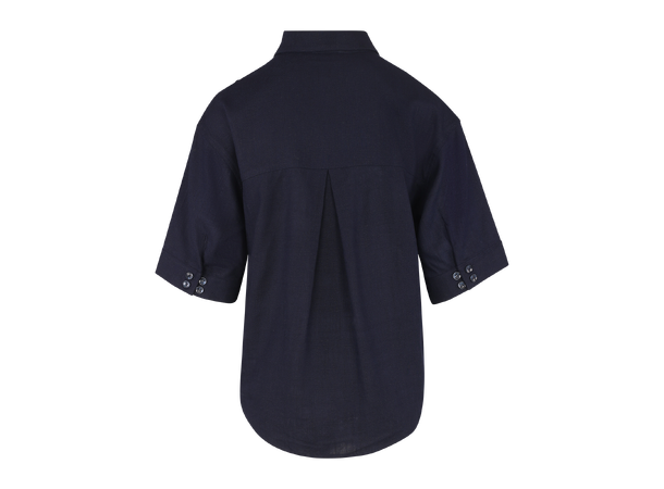 Nemi SS Shirt Navy S SS boxy linen shirt 