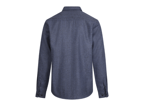 Odion Shirt Navy M Herringbone wool shirt 