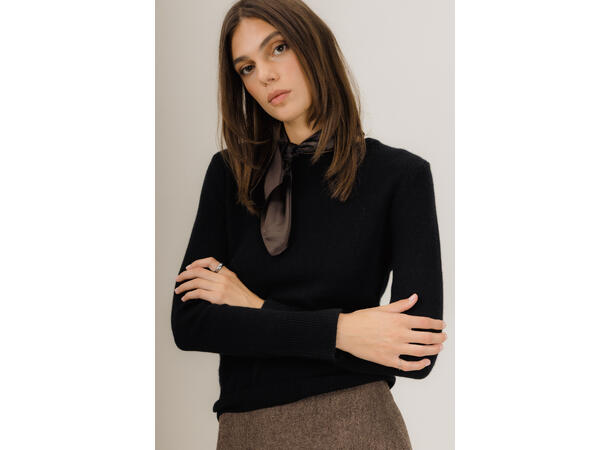 Palma Silk Scarf Black Coffee One Size Silk Scarf 