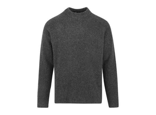 Perot Sweater Charcoal L Teddy knit mock neck 