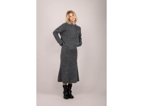 Popsey Skirt charcoal L Fury fluffy long skirt 
