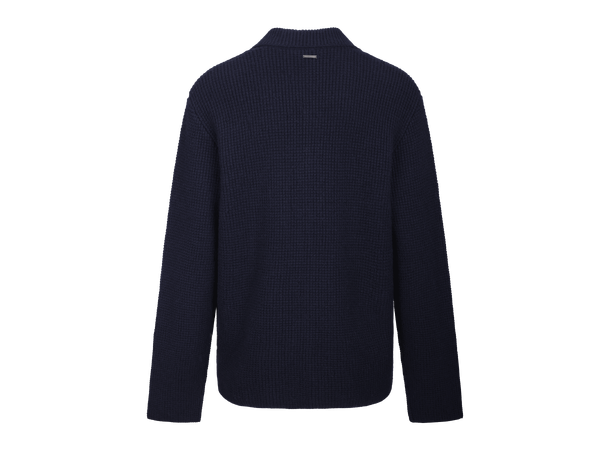 Reuben Cardigan Dark Navy M Merino knit jacket 