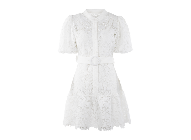 Serilda Dress White S Lace mini dress 