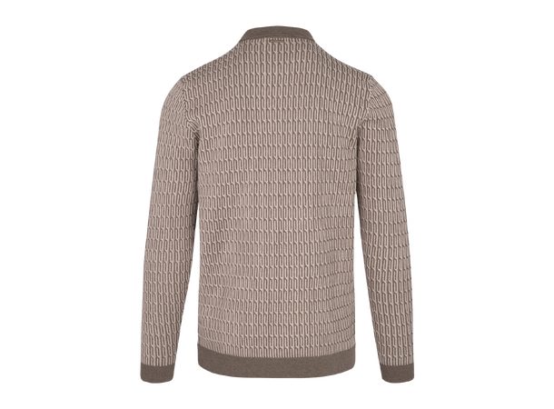South Half-zip Brown M Cabel knit half-zip pique 