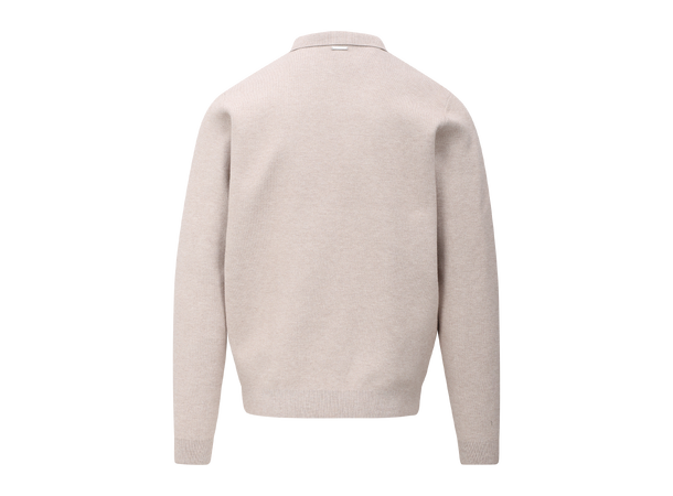 Succa Half-zip Polo Light Sand M Basic viscose zip polo collar 