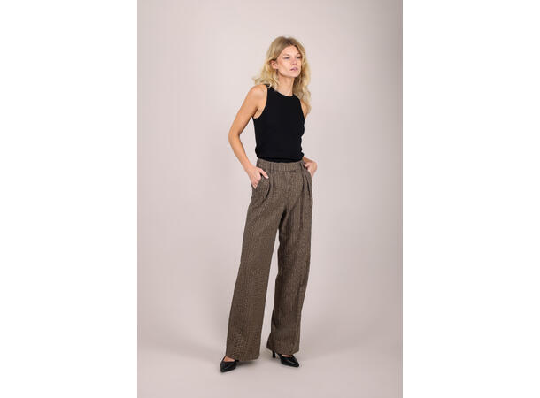 Teckla Pant Dark Sand Melange L Tailored pin-stripe pants 