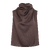 Ellinor Top Black Coffee M Satin watefall top 