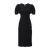 Cuba Dress Black XL Midi dress with puffed sleeves 