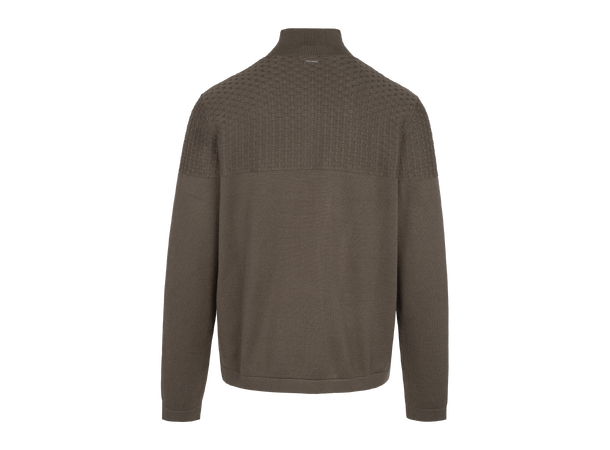 Amman Half-zip Olive XXL Viscose brick pattern sweater 
