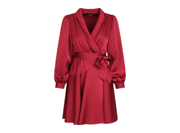 Awa Dress Burgundy M Short wrap dress 