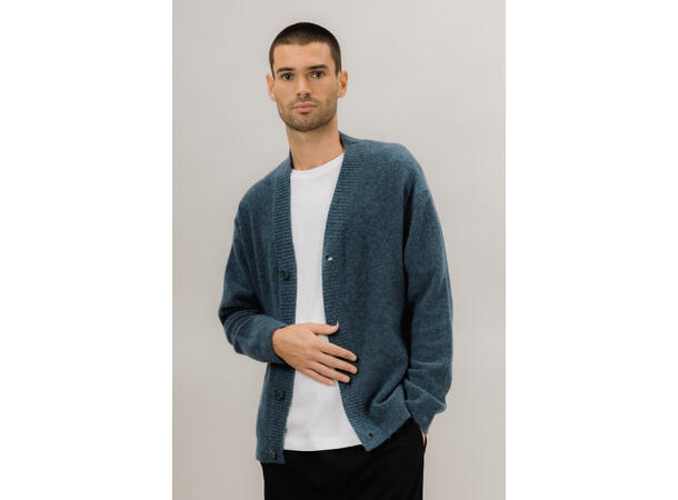 Cedric Cardigan Mallard Blue XL Mohair cardigan 