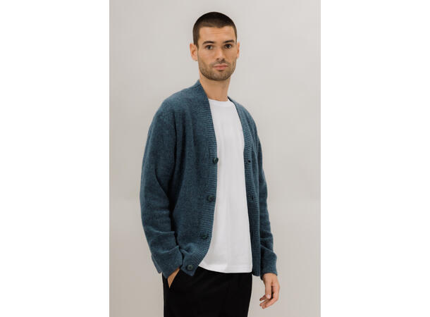 Cedric Cardigan Mallard Blue XL Mohair cardigan 