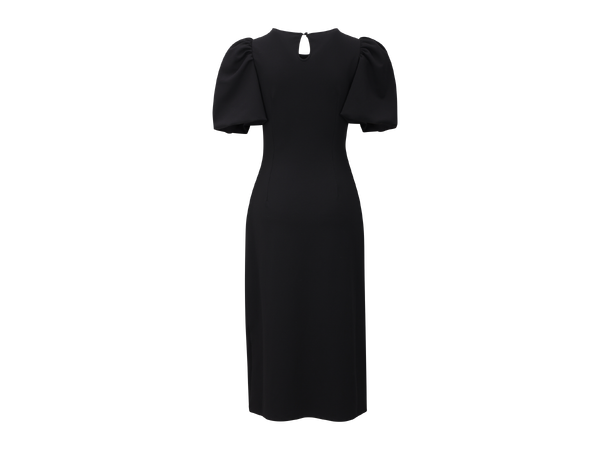 Cuba Dress Black XL Midi dress with puffed sleeves 