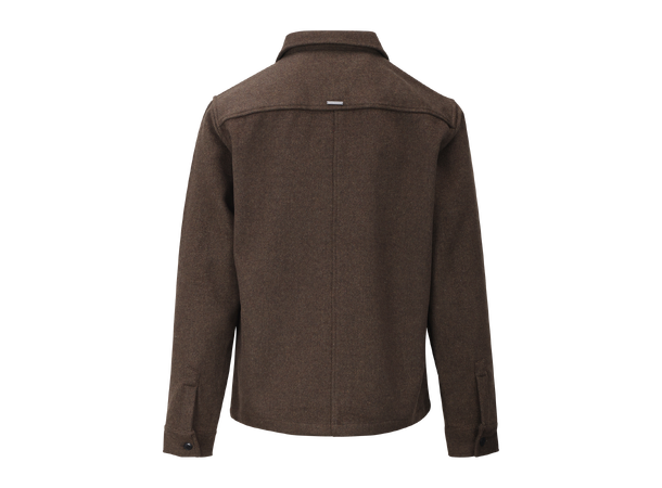 Danni Overshirt Brown L Wool zip overshirt 