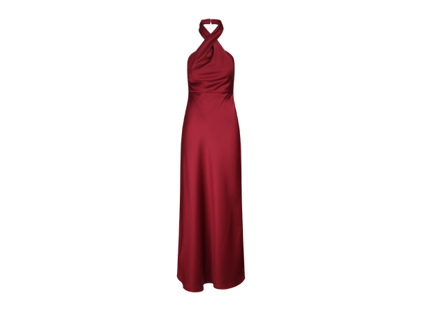 Dolores Dress Burgundy M Halter-neck maxi dress 