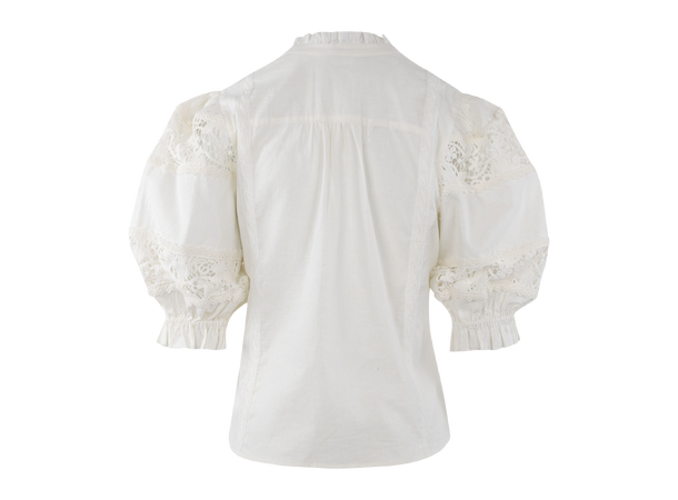 Giulia SS Blouse White S Lace detailed SS blouse 
