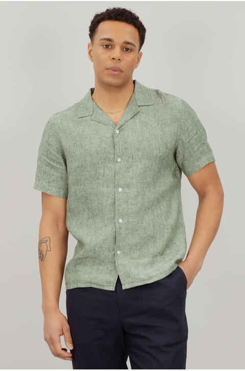 Giuseppe SS Shirt Camp collar SS linen shirt