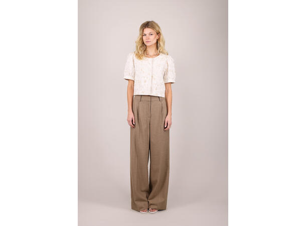 Happy Pants Sand M Tailored flannel pants 