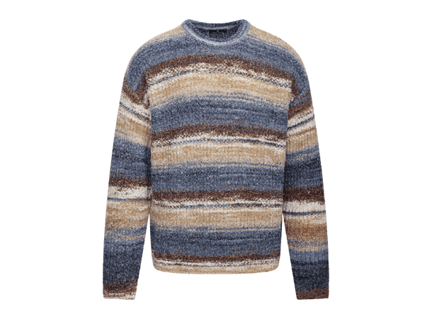 Jasper Sweater Blue multi L Space dye striped sweater 
