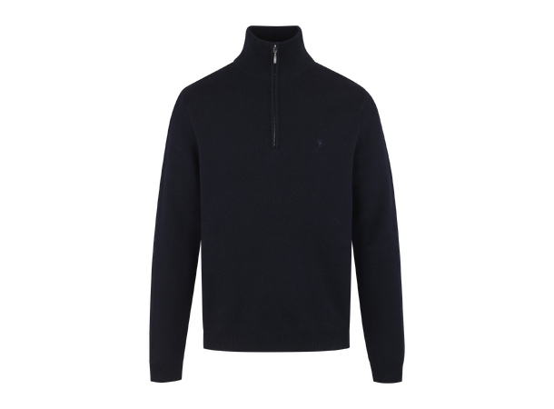 Jorge Half-zip Dark Navy M Cotton knit half-zip 