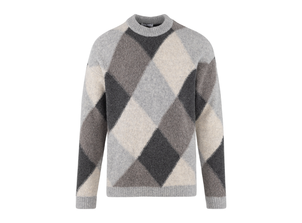 Lord Sweater Grey multi M Argyle teddy sweater 