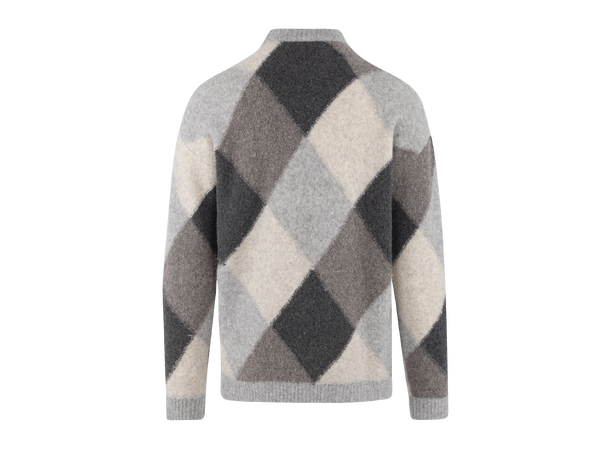 Lord Sweater Grey multi M Argyle teddy sweater 