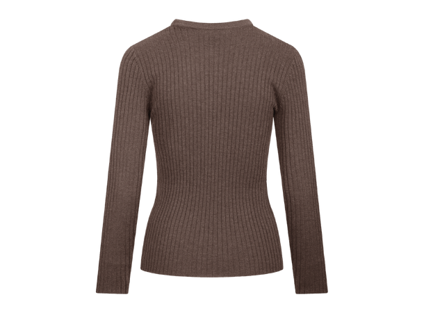 Mari LS Top Wood Burn M Merino LS rib sweater 