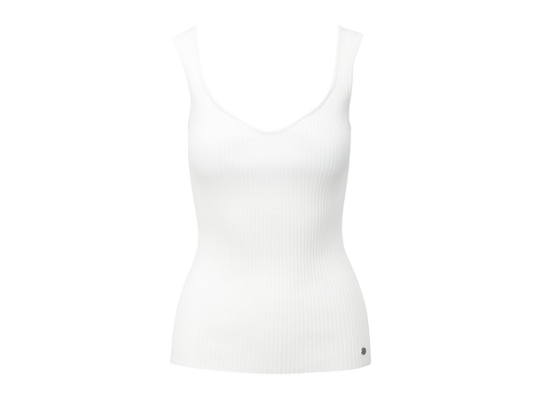 Marita Top Cream XL Sweetheart rib top 