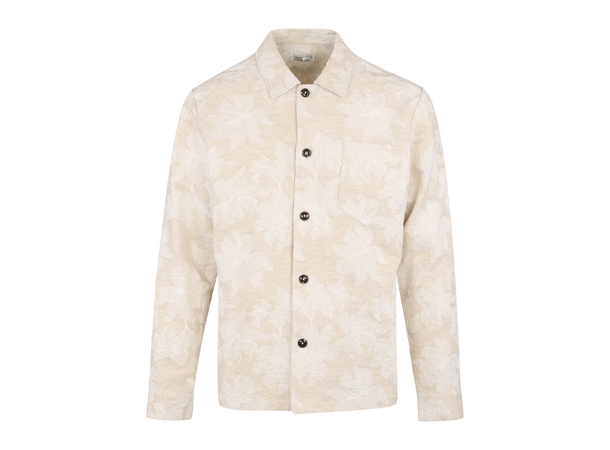 Maurice Overshirt Cream M Cotton pattern overshirt 