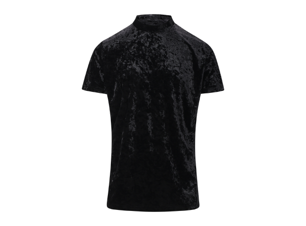 Morton Tee Black M Velvet mock neck t-shirt 