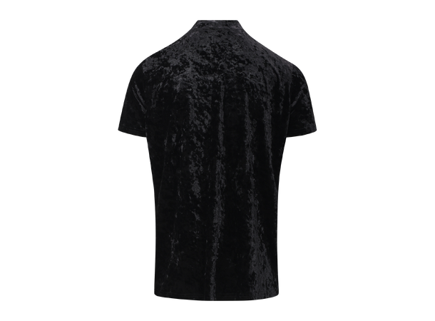 Morton Tee Black M Velvet mock neck t-shirt 