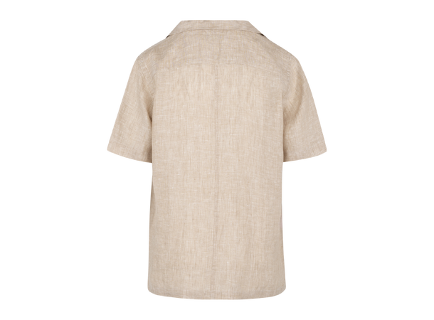 Murni SS Shirt sand M Boxy SS linen shirt 