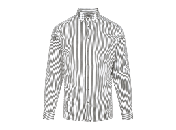 Obazi Shirt White/Forest Night L Striped Bamboo viscose shirt 