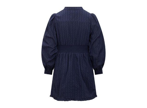 Selene Dress Navy S Ruffle cotton dress 