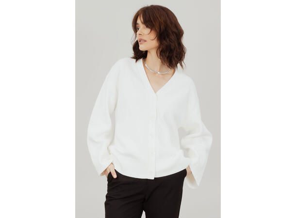 Suzan Cardigan Snow White L Boxy organic cotton cardigan 