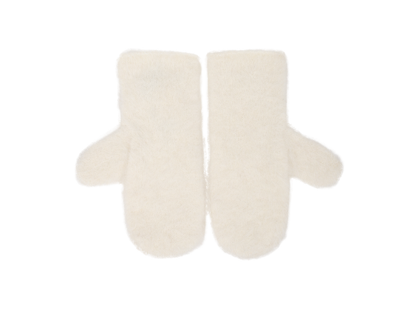 Aba Mittens Cream One Size Fury fluffy alpaca mittens 