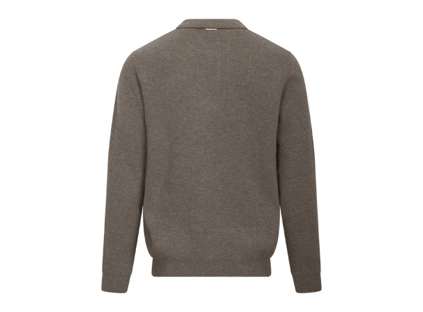 Austin Half-zip Mid Brown L Merino half-zip 