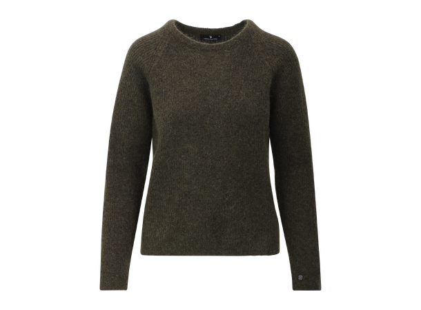 Betzy Sweater Olive S Mohair r-neck 