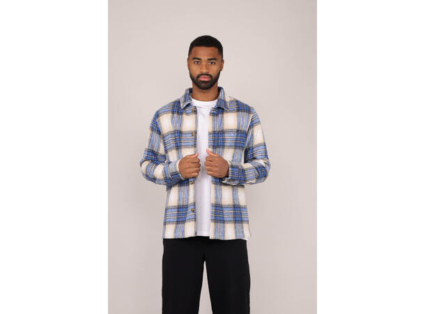 Bluestone Shirt Blue Check XXL Check pattern wool shirt 