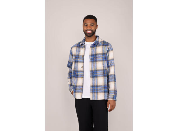 Bluestone Shirt Blue Check XXL Check pattern wool shirt 