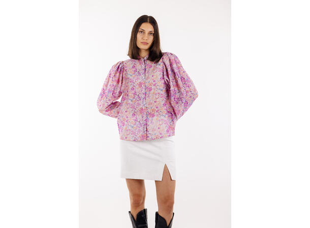 Candie Shirt Pink AOP M Silk print shirt 