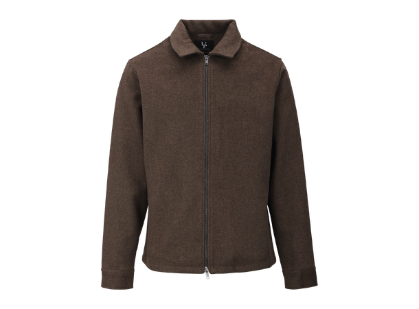 Danni Overshirt Brown XL Wool zip overshirt 
